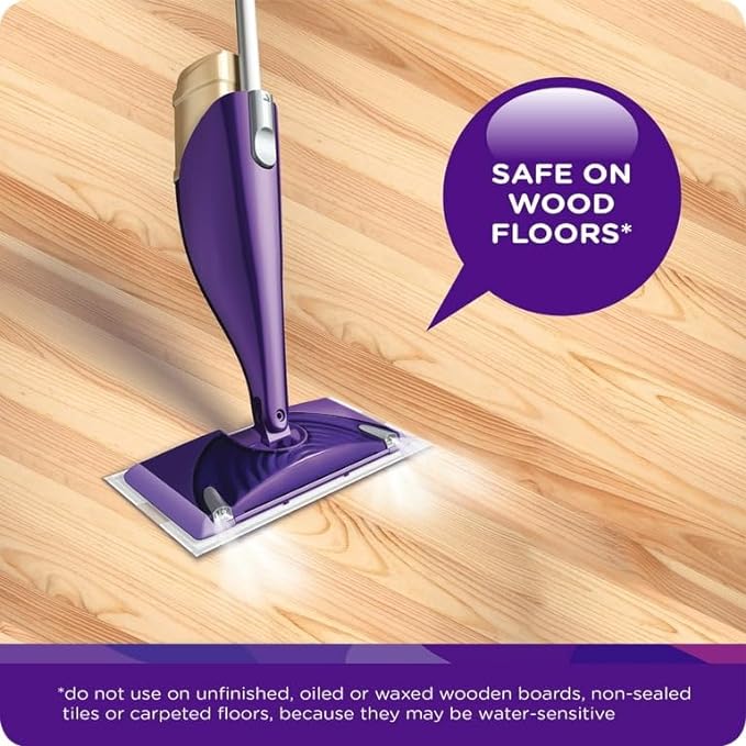 Swiffer WetJet Multi-Purpose Floor and Hardwood Cleaner Solution with Febreze Refill, Lavendar Vanilla and Comfort Scent, 1.25 Liter (4 Pack)